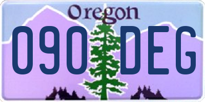 OR license plate 090DEG