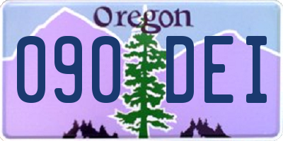 OR license plate 090DEI