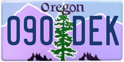 OR license plate 090DEK