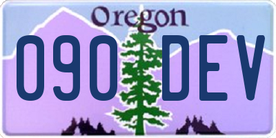 OR license plate 090DEV