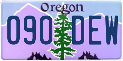 OR license plate 090DEW