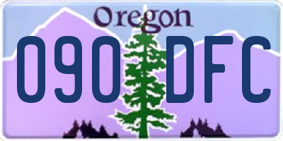 OR license plate 090DFC