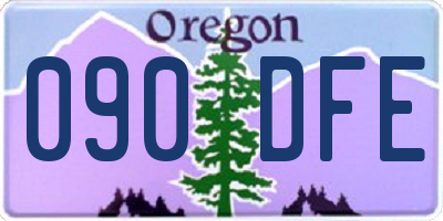 OR license plate 090DFE