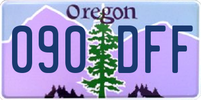 OR license plate 090DFF