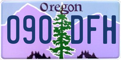 OR license plate 090DFH