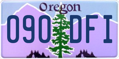 OR license plate 090DFI