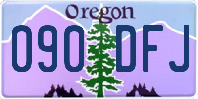 OR license plate 090DFJ