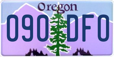 OR license plate 090DFO