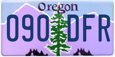 OR license plate 090DFR