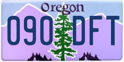 OR license plate 090DFT