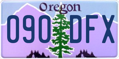OR license plate 090DFX