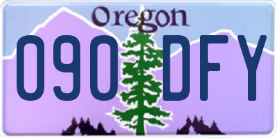 OR license plate 090DFY