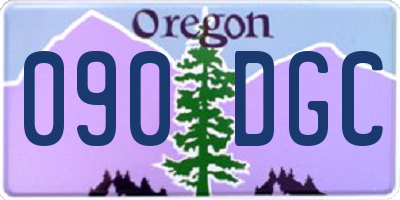 OR license plate 090DGC