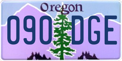 OR license plate 090DGE