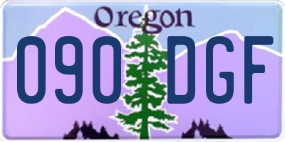 OR license plate 090DGF