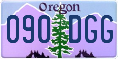 OR license plate 090DGG