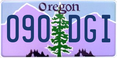 OR license plate 090DGI