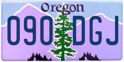 OR license plate 090DGJ