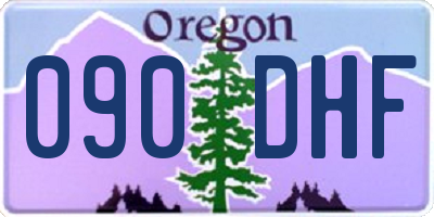 OR license plate 090DHF