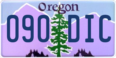 OR license plate 090DIC