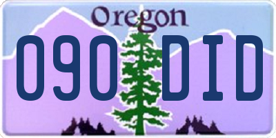 OR license plate 090DID