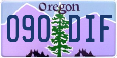 OR license plate 090DIF