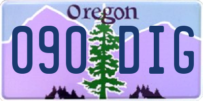 OR license plate 090DIG