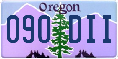 OR license plate 090DII