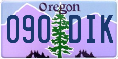 OR license plate 090DIK