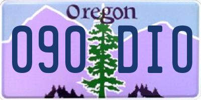OR license plate 090DIO