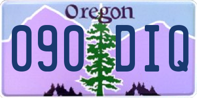 OR license plate 090DIQ