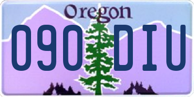OR license plate 090DIU