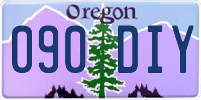 OR license plate 090DIY