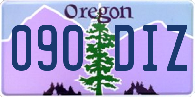 OR license plate 090DIZ