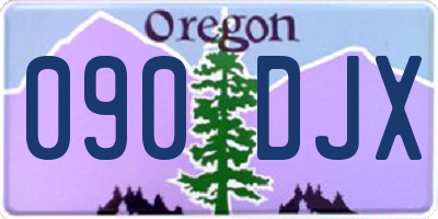 OR license plate 090DJX