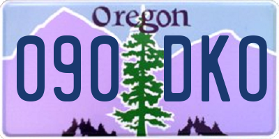 OR license plate 090DKO
