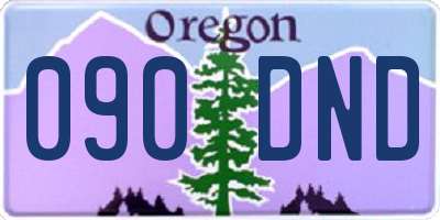OR license plate 090DND