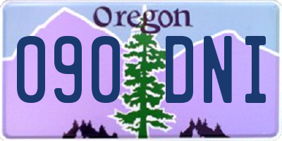 OR license plate 090DNI
