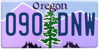 OR license plate 090DNW