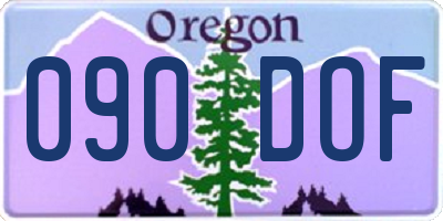 OR license plate 090DOF