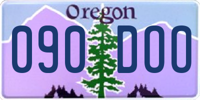 OR license plate 090DOO
