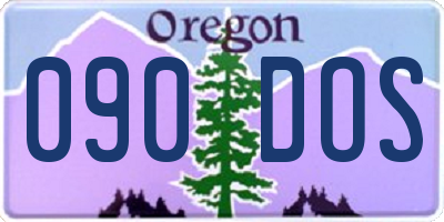 OR license plate 090DOS