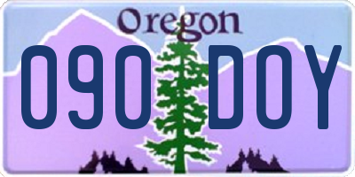 OR license plate 090DOY