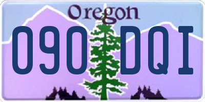 OR license plate 090DQI