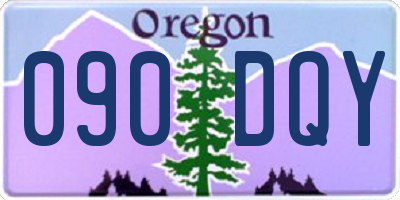 OR license plate 090DQY