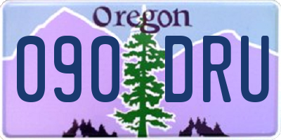 OR license plate 090DRU