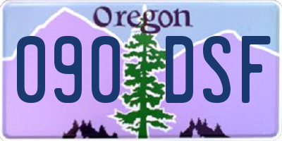 OR license plate 090DSF