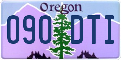 OR license plate 090DTI