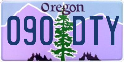 OR license plate 090DTY