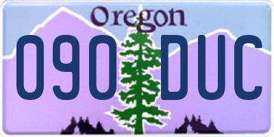 OR license plate 090DUC